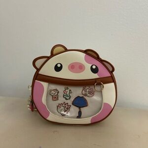 Cute Pink and Brown Cow Ita Bag